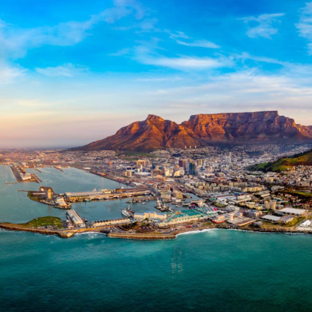 Aerial of Cape Town, South Africa