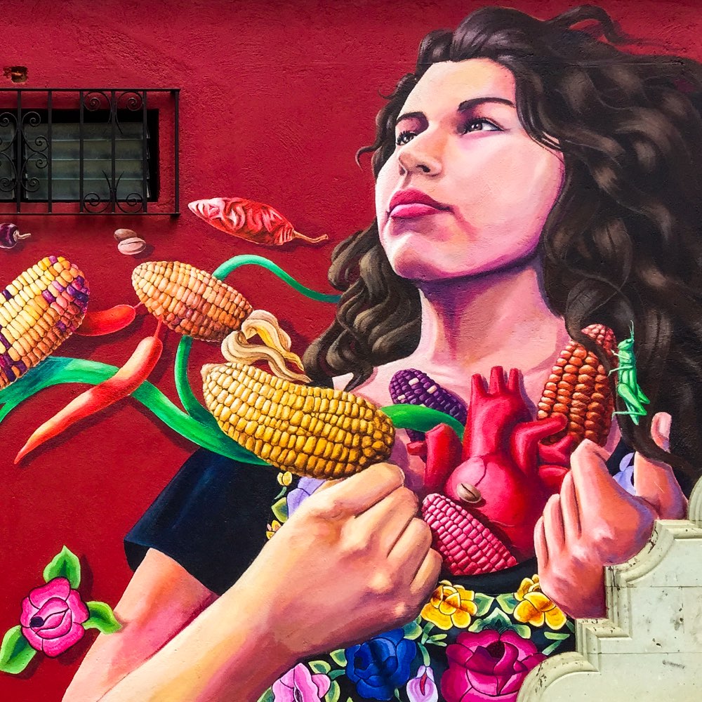 Mural in Oaxaca, Mexico