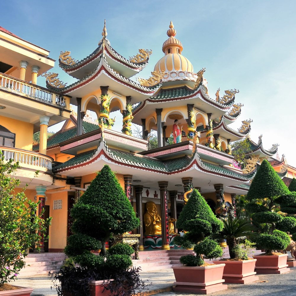 Buddhist pagoda in Tây Ninh Vietnam