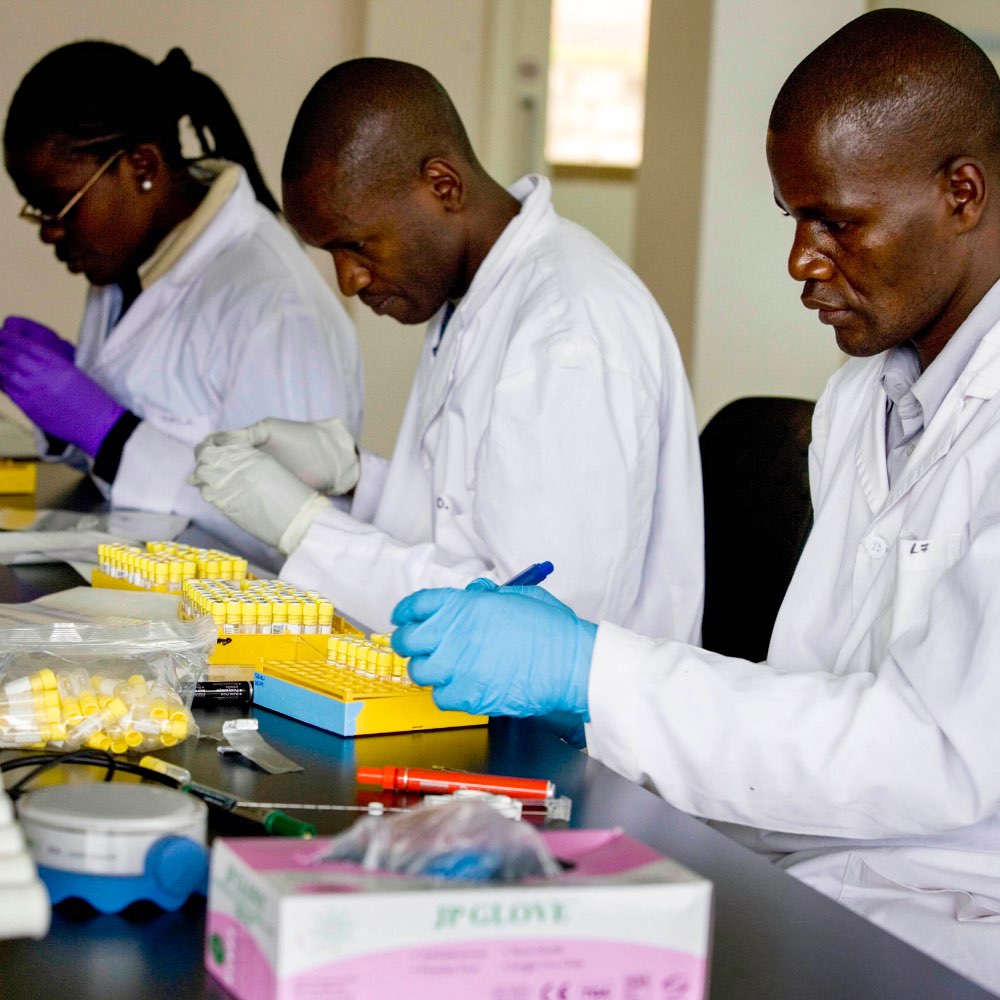 Lab researchers in Nairobi, Kenya