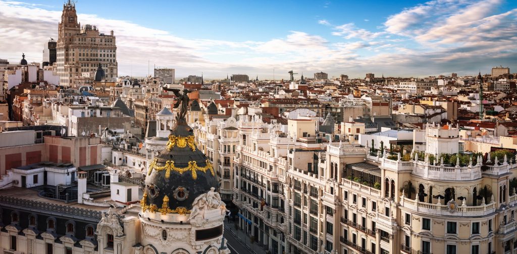 Cityscape of Madrid, Spain